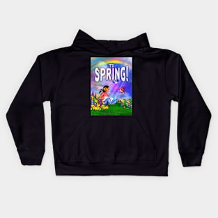 Springtime Angel in a Meadow Kids Hoodie